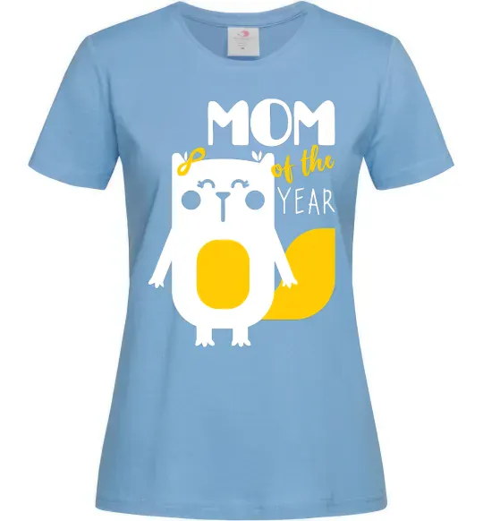 Женская футболка Mom of the year Голубой фото