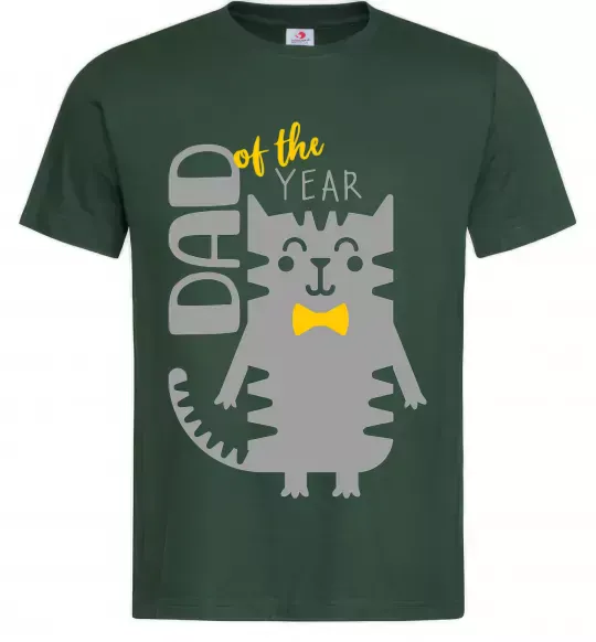 Мужская футболка Dad of the year Темно-зеленый фото