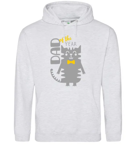 Чоловіча толстовка (худі) Dad of the year Сірий меланж фото