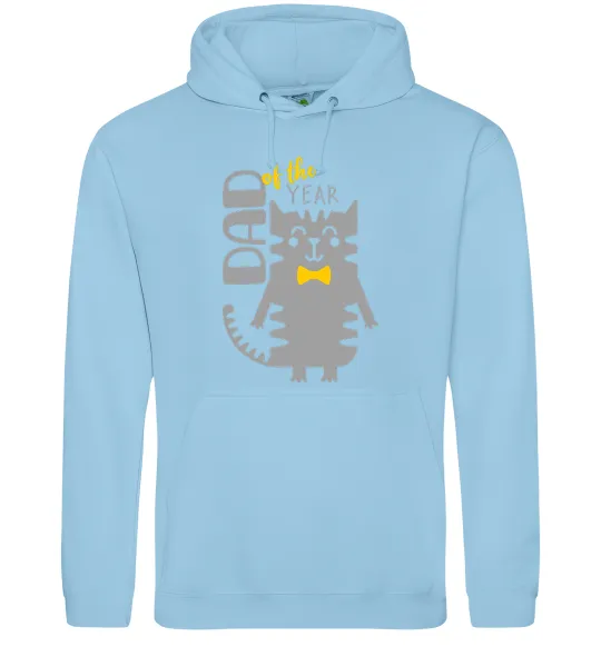 Чоловіча толстовка (худі) Dad of the year Блакитний фото