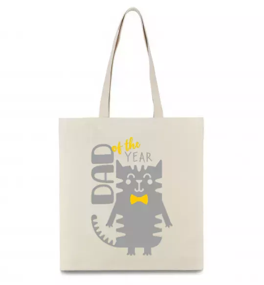 Еко-сумка Dad of the year Бежевий фото