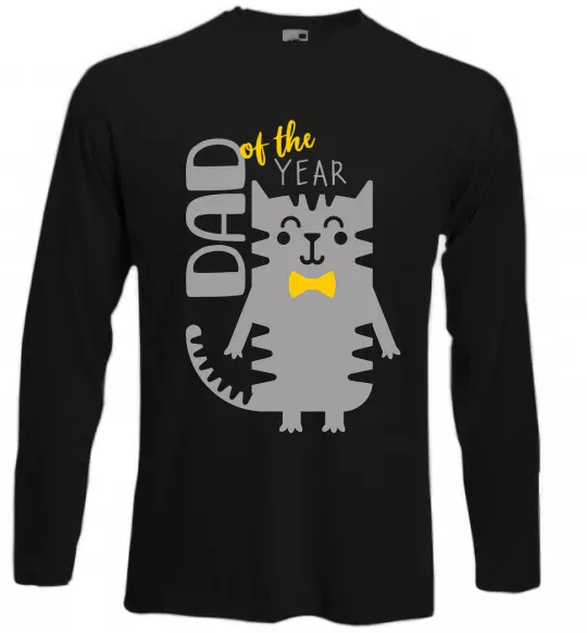 Лонгслів Dad of the year Чорний фото