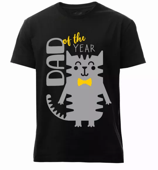 Чоловіча преміум футболка Dad of the year Чорний фото