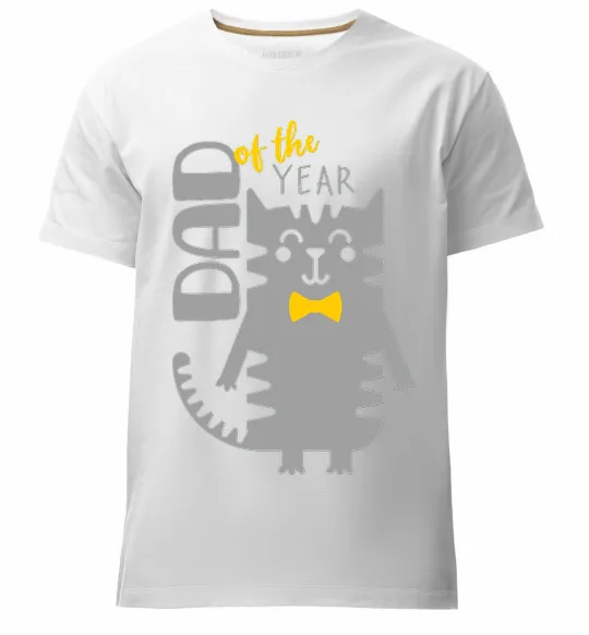 Чоловіча преміум футболка Dad of the year Білий фото