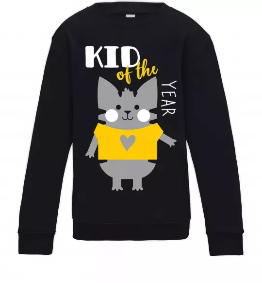 Детский Свитшот Kid of the year Черный фото