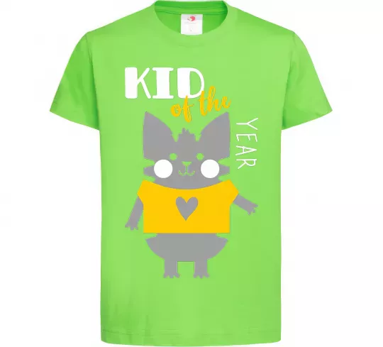 Дитяча футболка Kid of the year Лаймовий фото