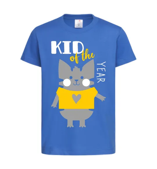 Дитяча футболка Kid of the year Яскраво-синій фото