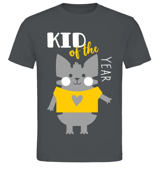 Чоловіча футболка Kid of the year Графіт фото