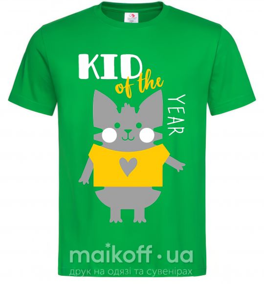 Мужская футболка Kid of the year Зеленый фото