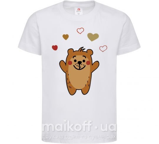 Детская футболка Kid bear Белый фото