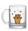 Чашка стеклянная Kid bear Прозрачный фото
