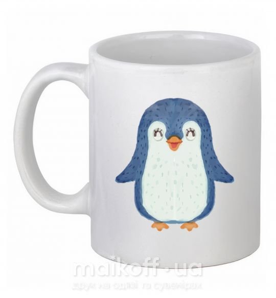 Чашка керамическая Dad penguin Белый фото