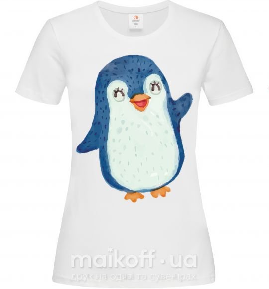 Жіноча футболка Kid penguin Білий фото
