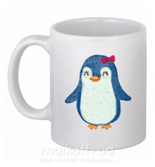 Чашка керамічна Mom penguin Білий фото