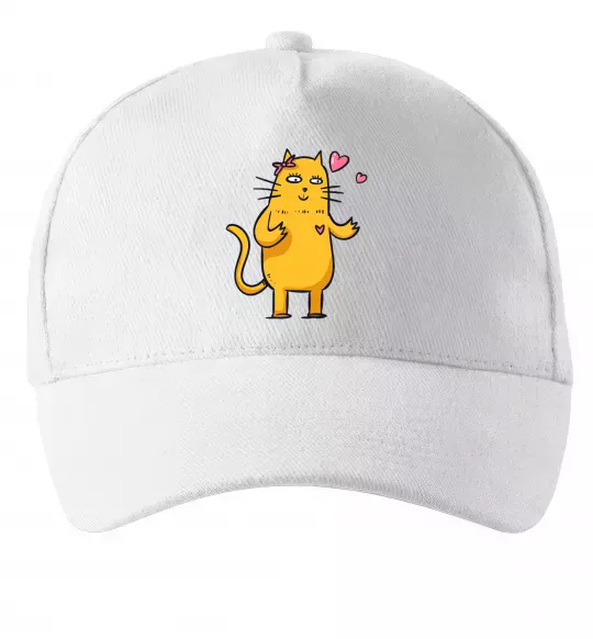 Кепка Cat girl love Білий фото