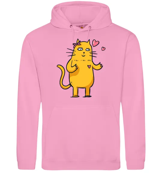 Женская толстовка (худи) Cat girl love Розовый фото