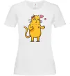 Женская футболка Cat girl love Белый фото