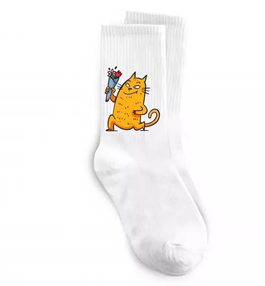 Носки Cat boy love Белый фото