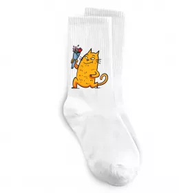 Носки Cat boy love Белый фото