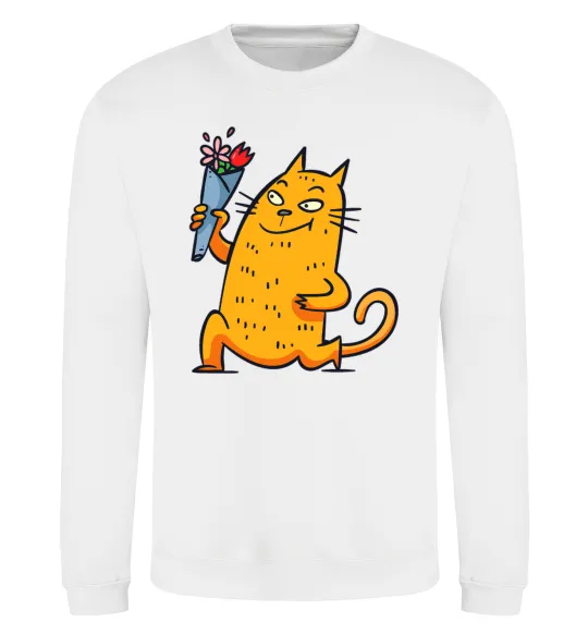 Свитшот Cat boy love Белый фото