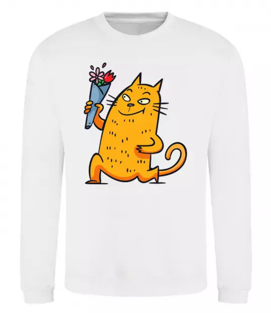 Свитшот Cat boy love Белый фото