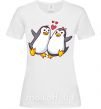 Жіноча футболка Пара пингвинов Білий фото