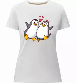 Женская премиум футболка CRAZY PENGUIN Белый фото