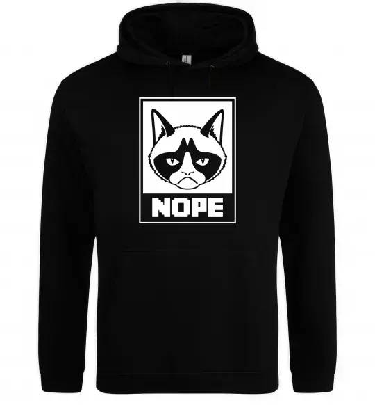 Мужская толстовка (худи) NOPE Черный фото