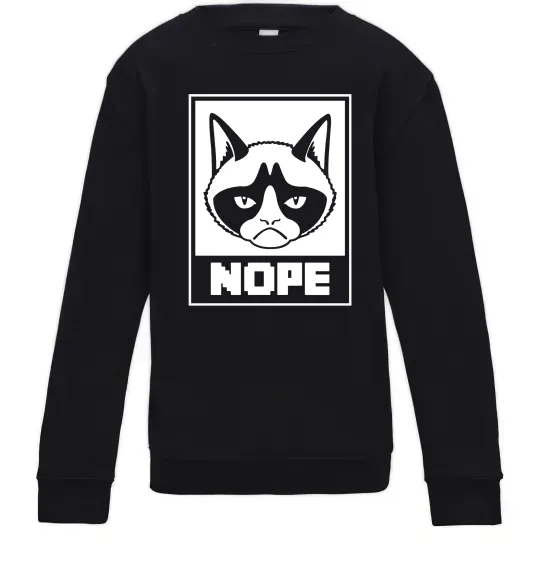 Детский Свитшот NOPE Черный фото