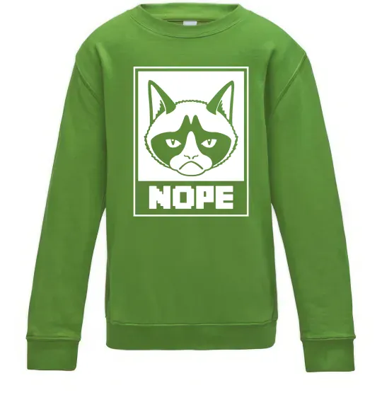 Детский Свитшот NOPE Лаймовый фото