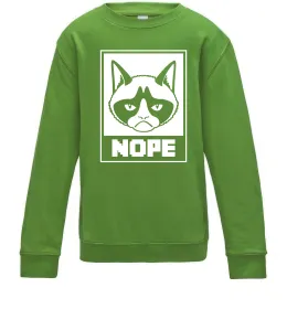 Детский Свитшот NOPE Лаймовый фото