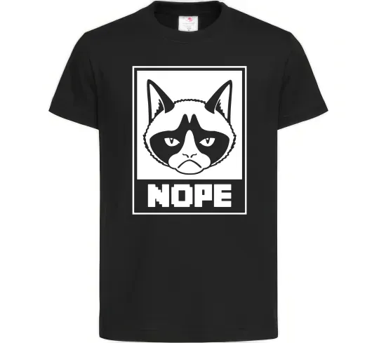 Дитяча футболка NOPE Чорний фото
