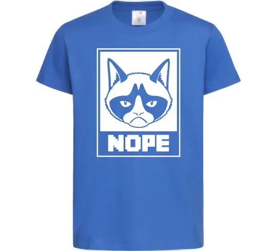 Дитяча футболка NOPE Яскраво-синій фото