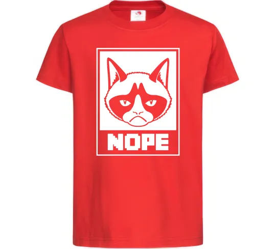 Дитяча футболка NOPE Червоний фото