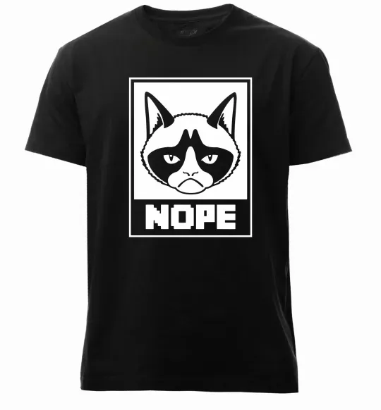 Чоловіча преміум футболка NOPE Чорний фото