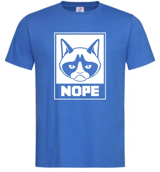 Мужская футболка NOPE Ярко-синий фото