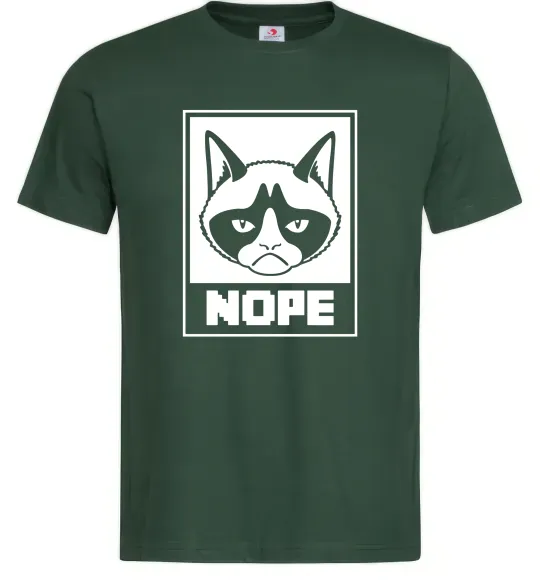 Мужская футболка NOPE Темно-зеленый фото