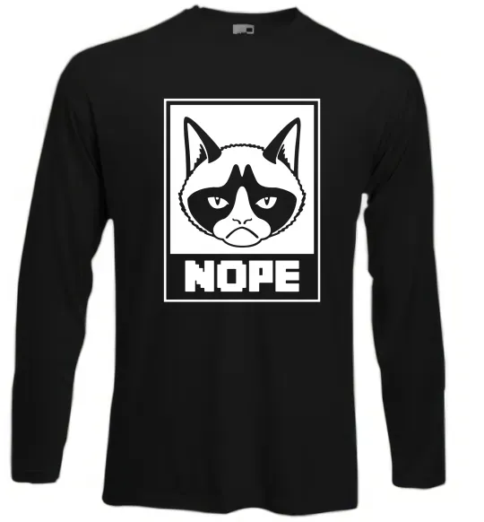 Лонгслів NOPE Чорний фото