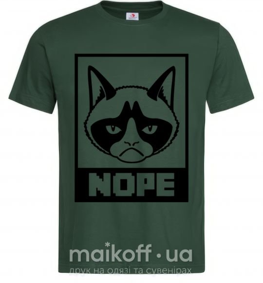 Чоловіча футболка NOPE Темно-зелений фото
