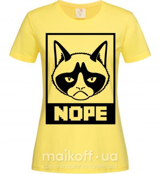 Жіноча футболка NOPE Лимонний фото