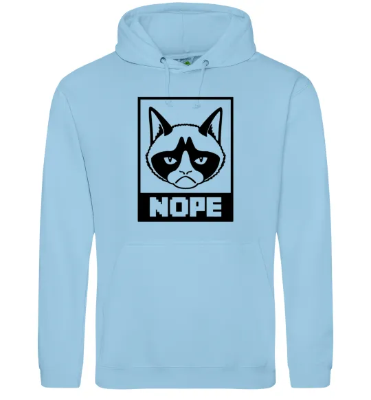 Чоловіча толстовка (худі) NOPE Блакитний фото