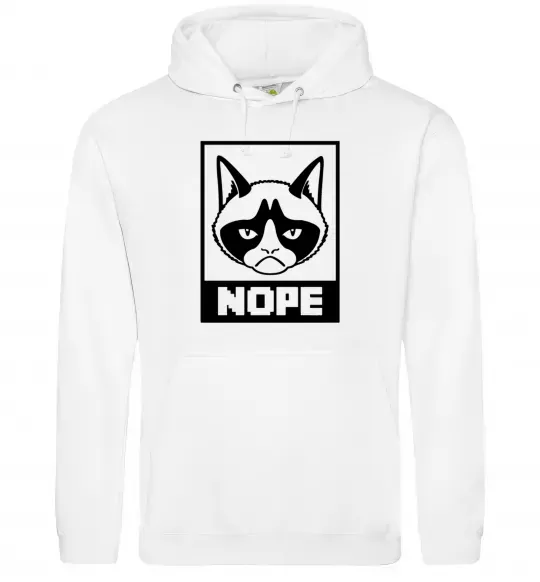 Жіноча толстовка (худі) NOPE Білий фото