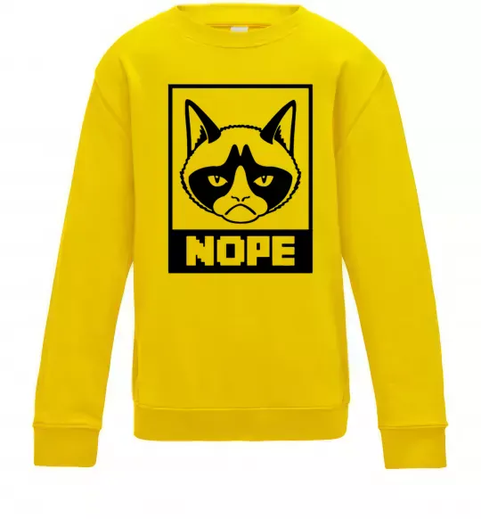 Детский Свитшот NOPE Солнечно желтый фото