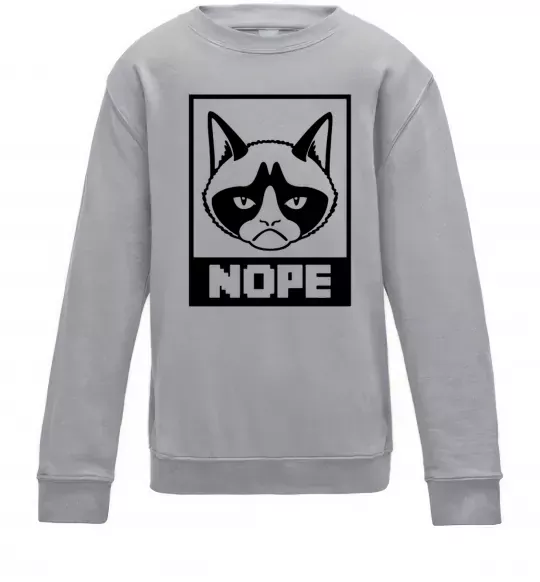 Детский Свитшот NOPE Серый меланж фото