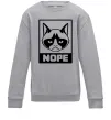 Детский Свитшот NOPE Серый меланж фото