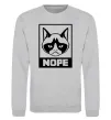 Свитшот NOPE Серый меланж Свитшот NOPE Серый меланж фото