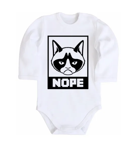 Дитячий бодік NOPE Білий фото