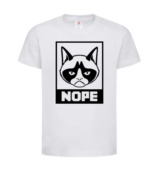 Детская футболка NOPE Белый фото