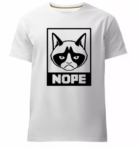 Чоловіча преміум футболка NOPE Білий фото