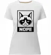 Женская премиум футболка NOPE Белый фото